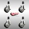 Service Caster 4 Inch 316SS Black Poly Swivel 1-3/4 Inch Expanding Stem Caster Set Brake SCC SCC-SS316EX20S414-PPUB-BLK-TLB-134-4 - alternate 1